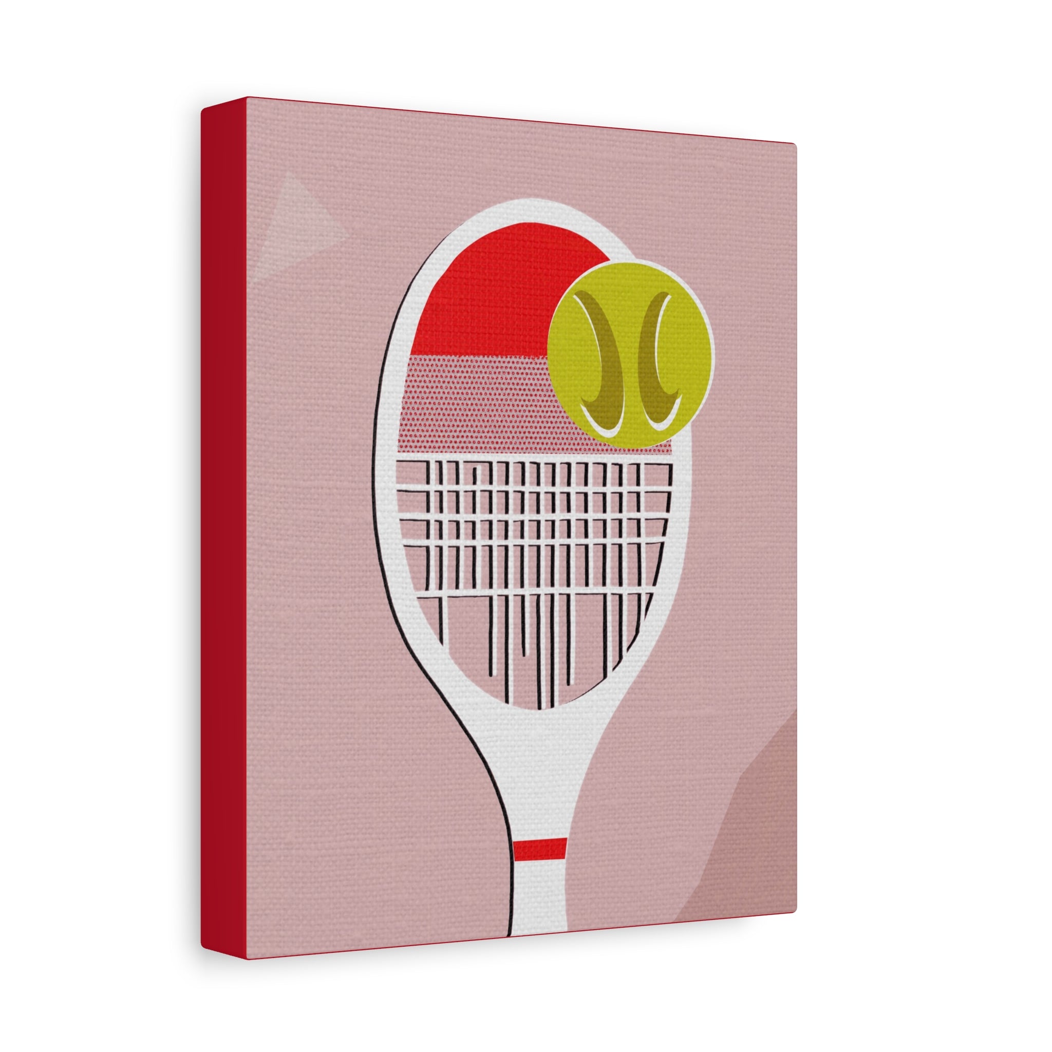 Midwest Modern Abstract Pop Tennis Print - Matte Canvas, Stretched, 1.25" -  home decor, wall art, tennis, sports