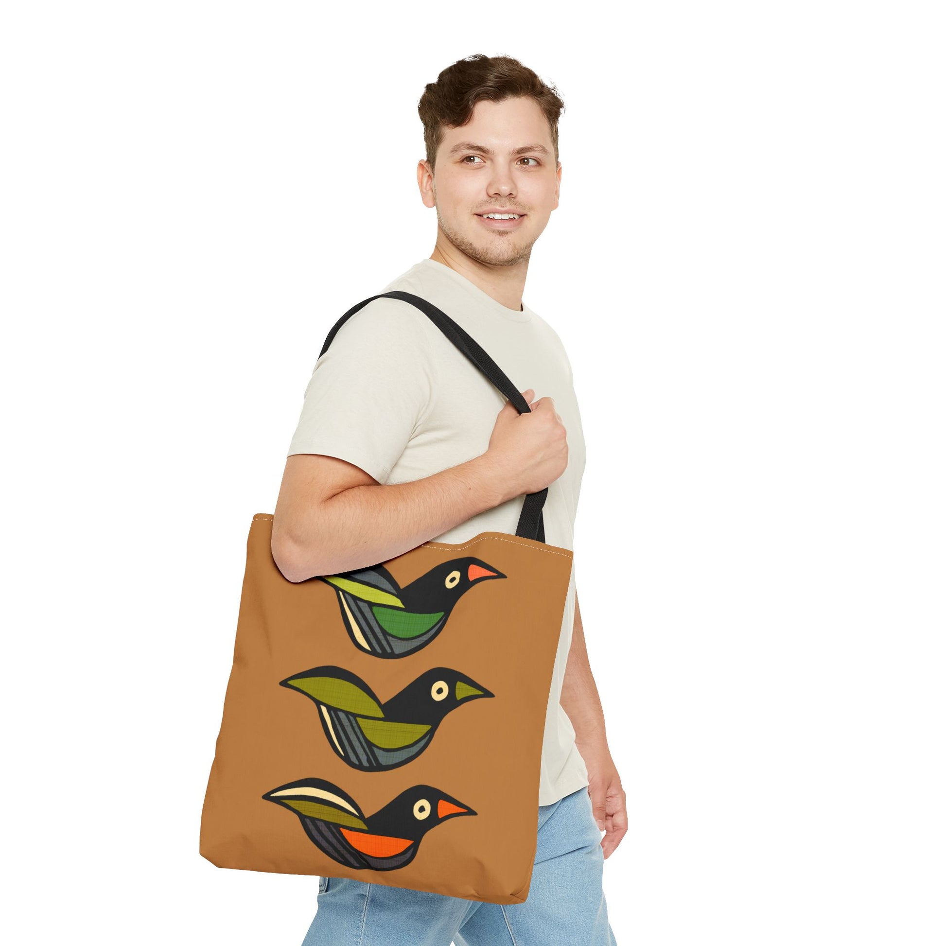 Midwest Mod Bird Trio Tote Bag, Eco-Friendly Shopping Bag, Beach Tote, Gift for Nature Lovers, Summer Accessory, Lightweight Carryall