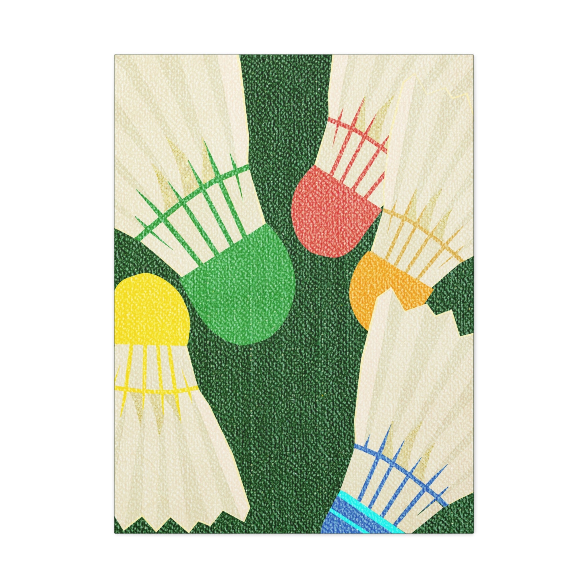Midwest Modern Abstract Badminton Pop Art Style Print - Matte Canvas, Stretched, 1.25"
