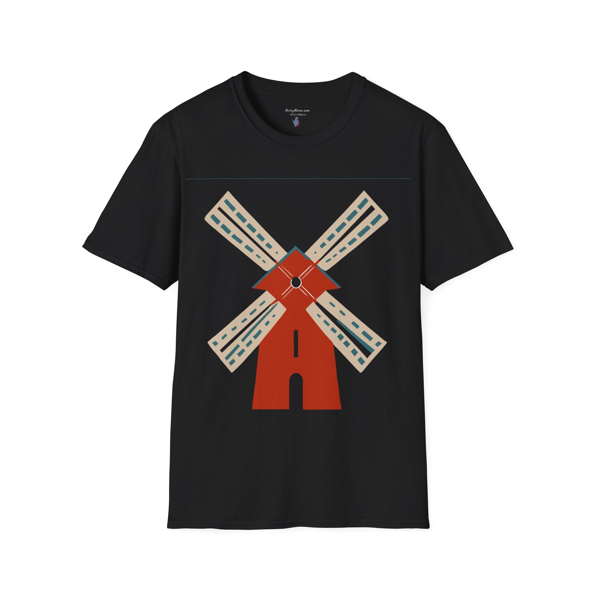 Modern Windmill - Unisex Softstyle Graphic T-Shirt
