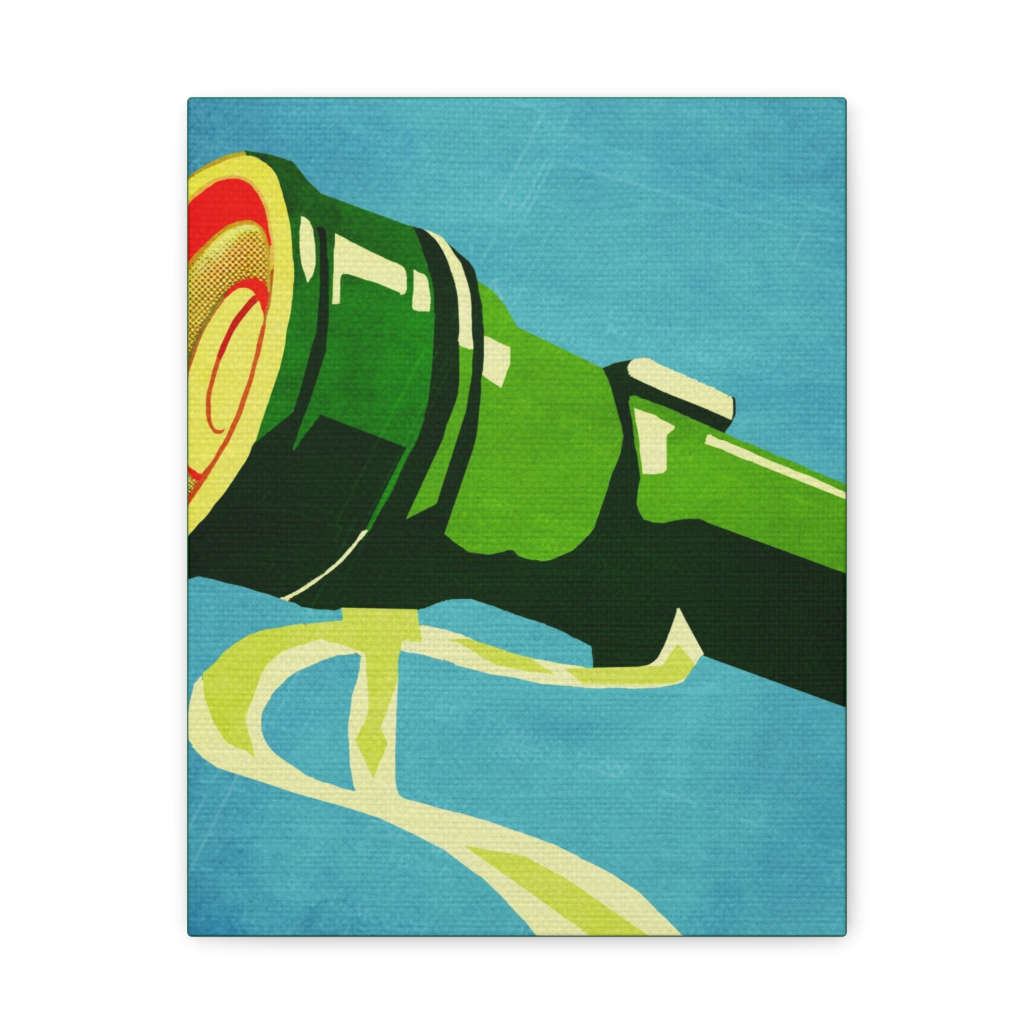 Vintage Flashlight Cottage Cabin Pop Art Print - Matte Canvas, Stretched, 1.25" -  home decor, wall art, flashlight, vintage, cabin, cottage, shabby