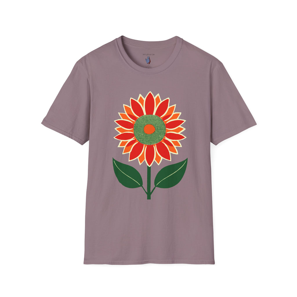 One Strong Sunflower Graphic Art Tee - 100% Cotton T-Shirt