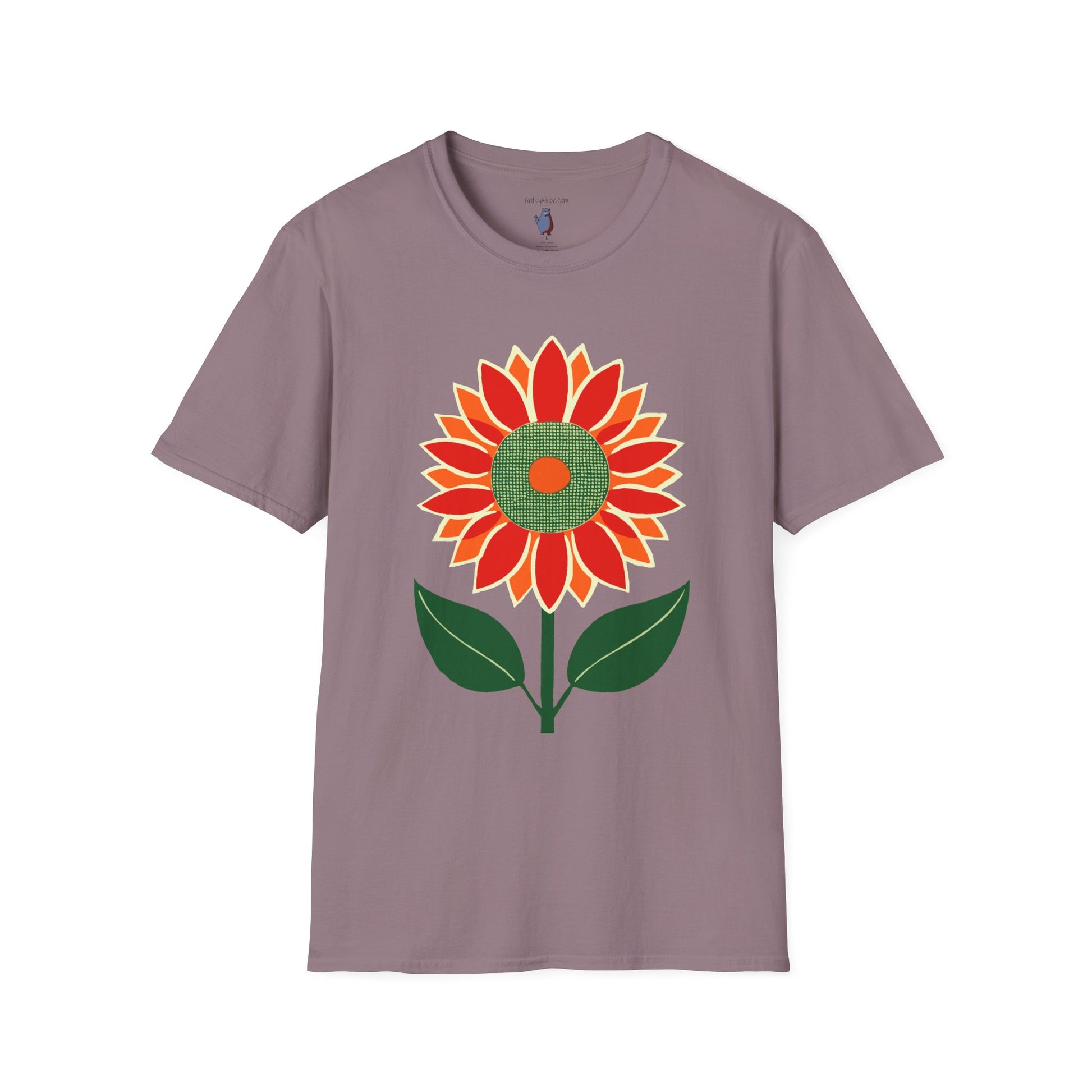 One Strong Sunflower Graphic Art Tee - 100% Cotton T-Shirt