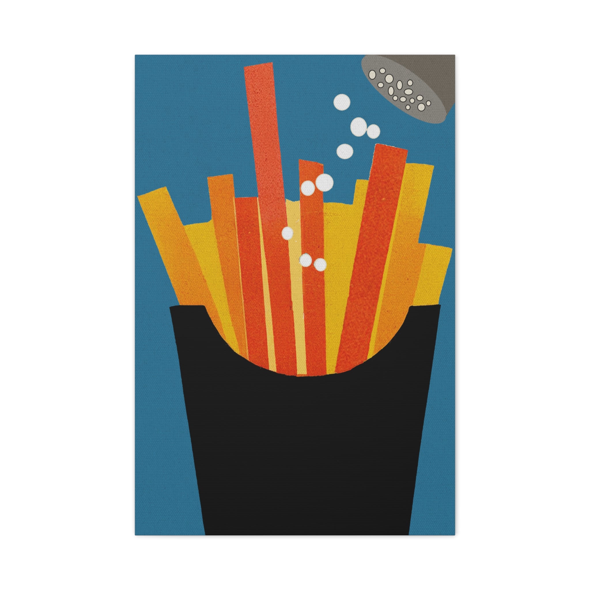 Comfort Food Pop Art Print - French Fries - Matte Canvas, Stretched, 1.25"