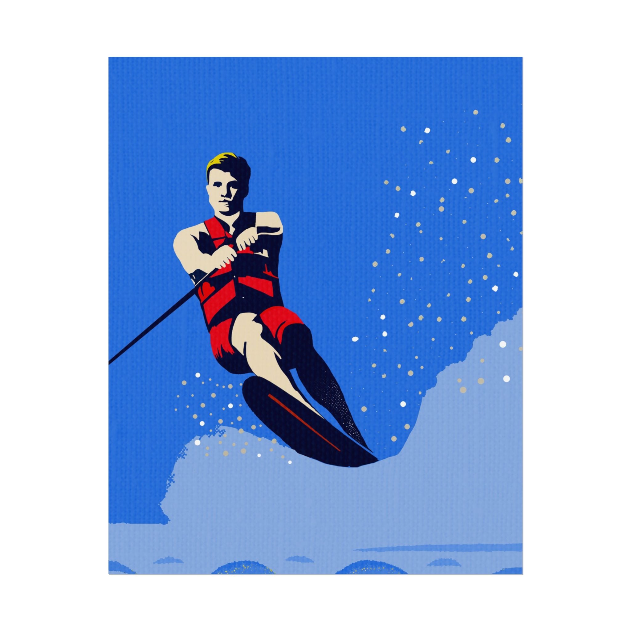 Outdoor Activity Water Skier Poster, Rolled Poster -  nature lovers, outdoor activities, summer, water ski