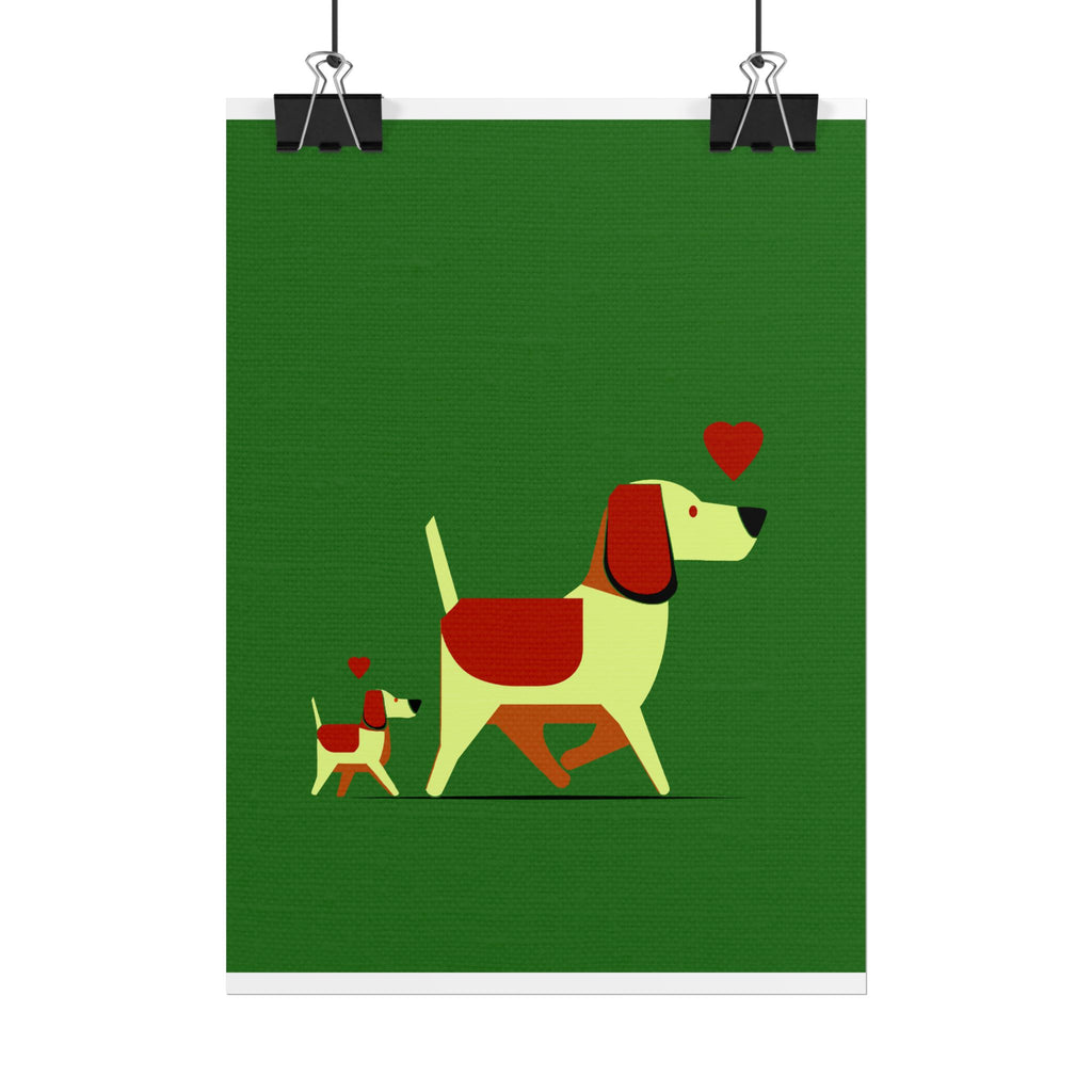 Animal Love Print Dog Mama Only Rolled Poster - Animals, Dog,  Puppy, Canine, Valentines Day, Nature, Love