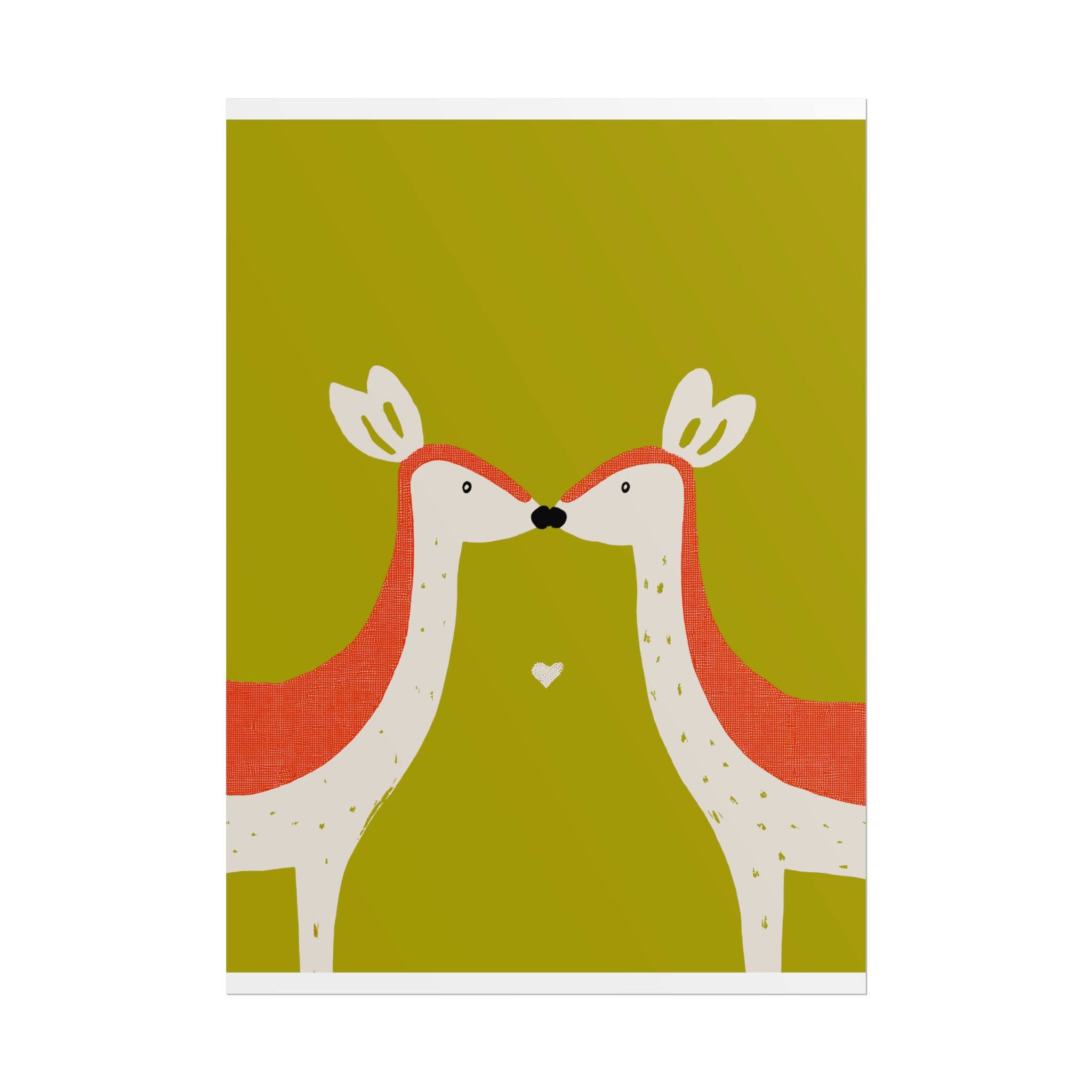 Animal Love Print Deer Only Rolled Poster - Animals, Deer, Doe, Valentines Day, Nature, Love