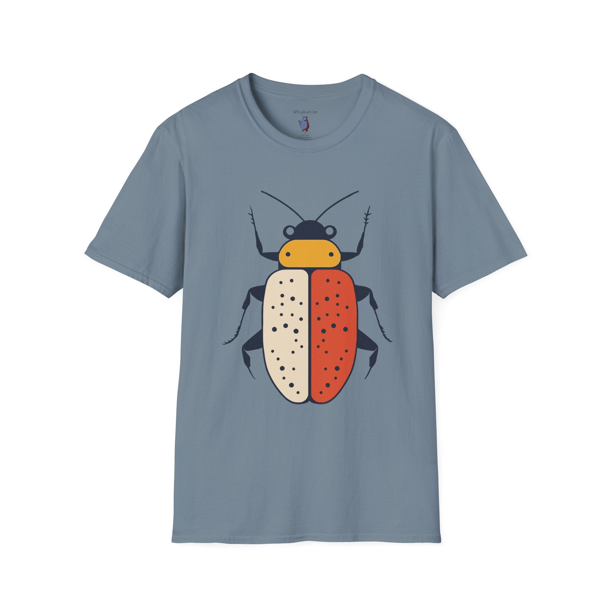 Midwest Modern Beetle Number Two Graphic Art Tee - 100% Cotton T-Shirt
