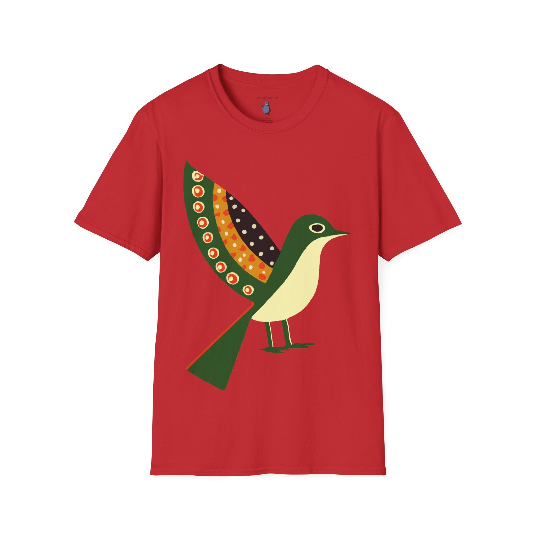 Ready to Fly Bird Graphic Art Tee - 100% Cotton T-Shirt