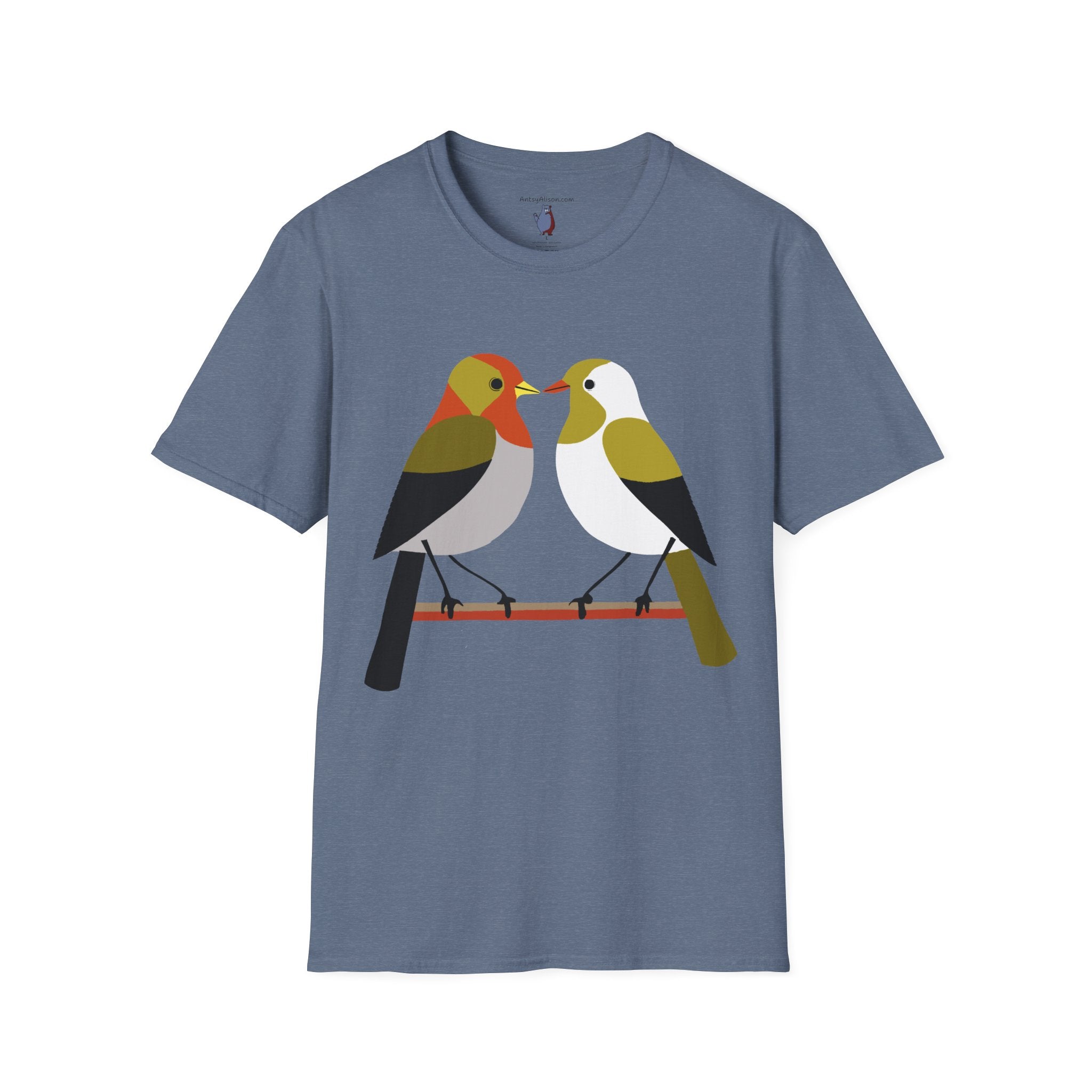 Modern Lovebirds - Unisex Softstyle T-Shirt 100% Cotton
