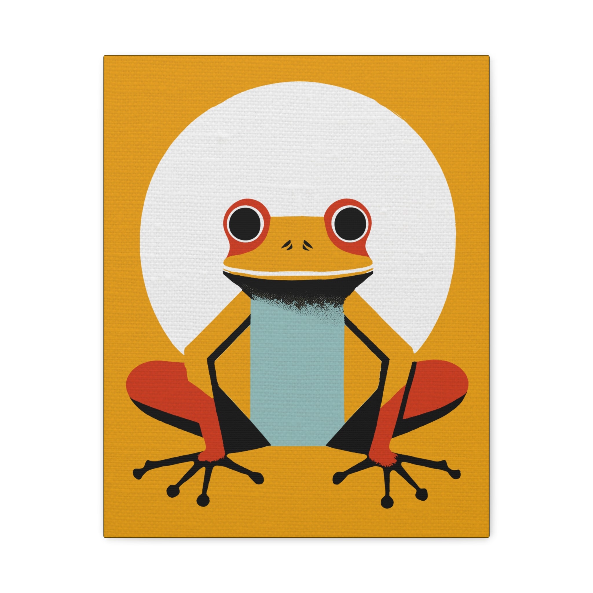 Midwest Modern Retro Inspired Golden Frog Nursery Art Print - Matte Canvas, Stretched, 1.25"