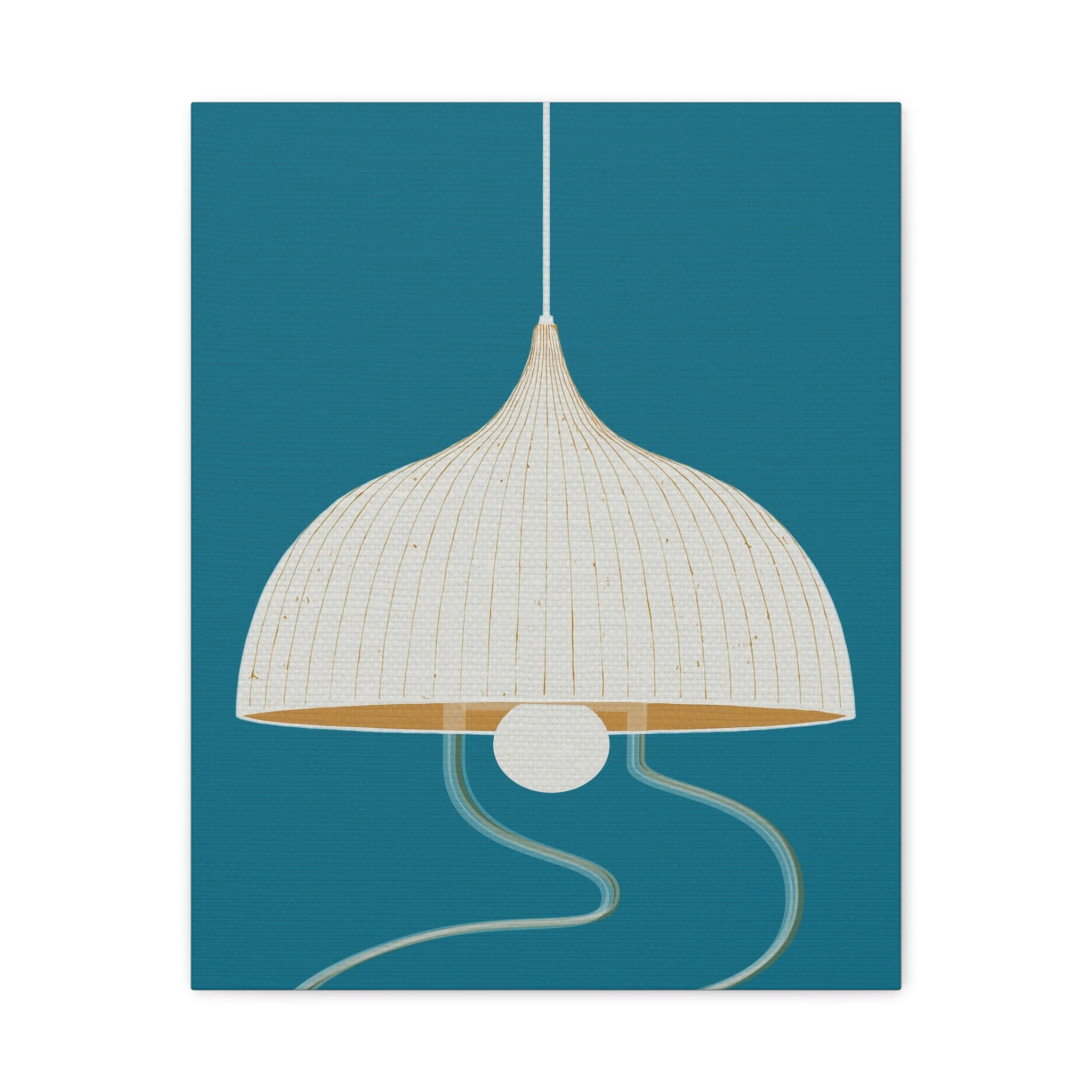 Midwest Modern Abstract Danish Modern Hanging Light Art - Matte Canvas, Stretched, 1.25" -  home decor, wall art, mid-century, mod, mcm, danish modern