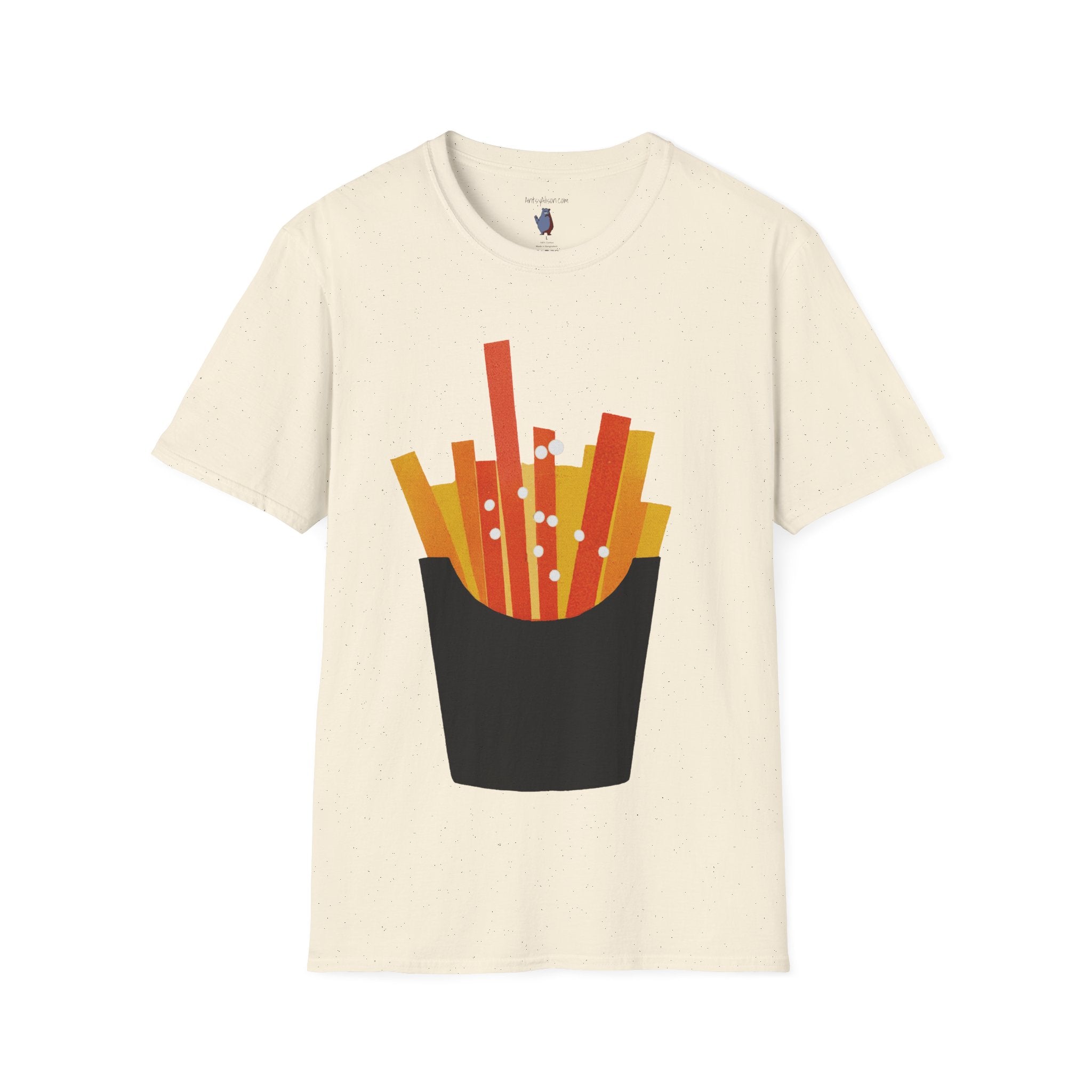 French Fry Fries Graphic Art Tee - 100% Cotton T-Shirt