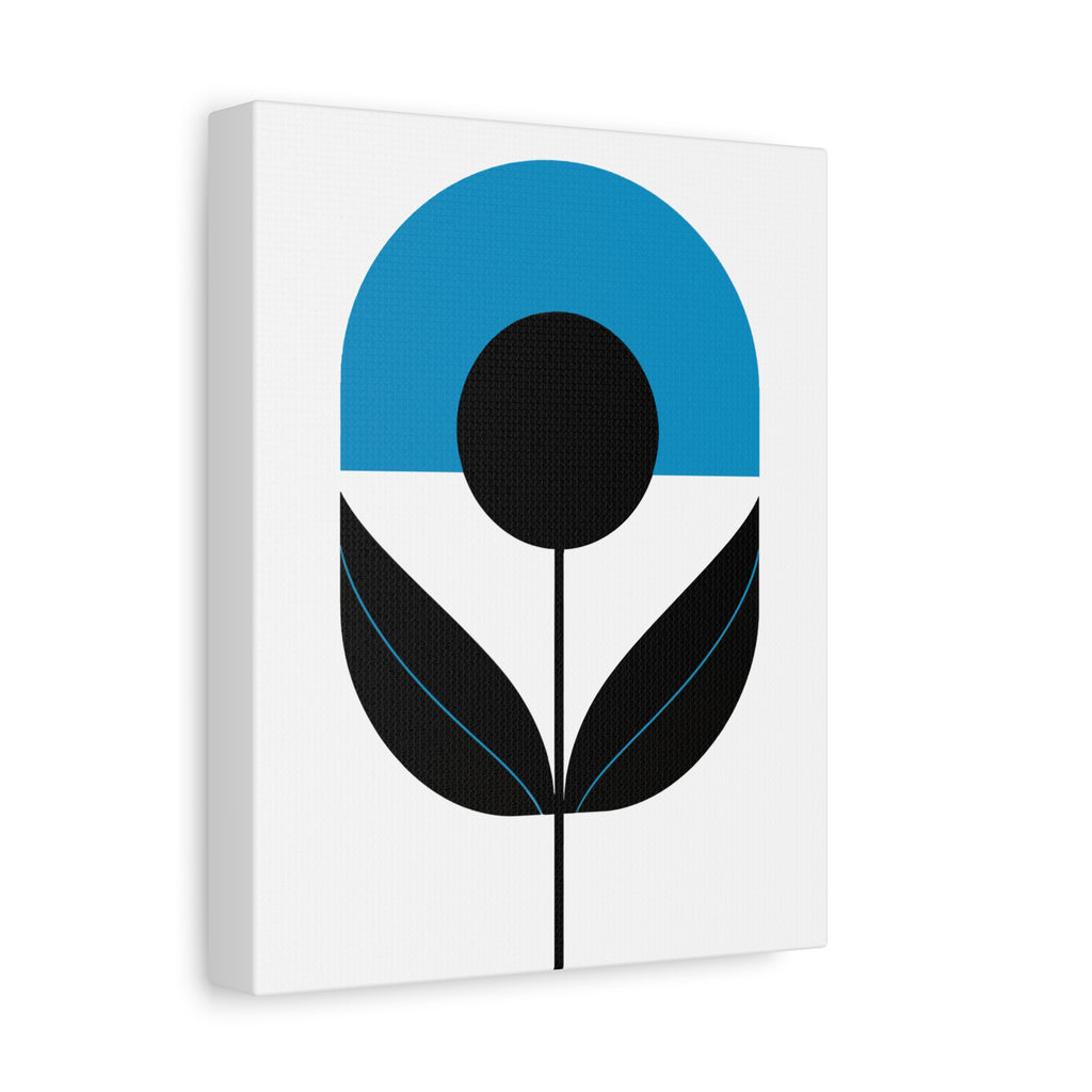 Cornflower Blue Mod Flower - Matte Canvas, Stretched, 1.25"