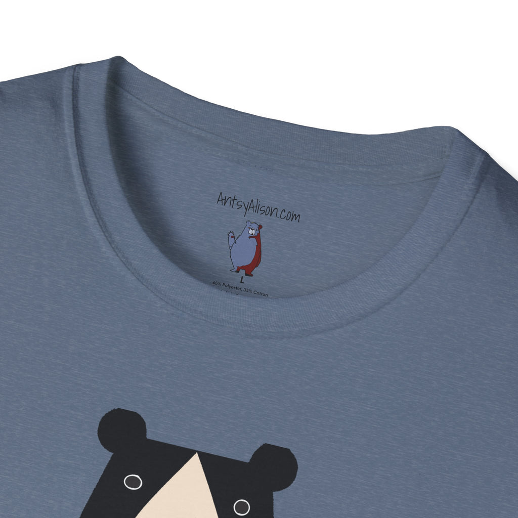 Bear in Yellow Graphic Art - 100% Cotton T-Shirt