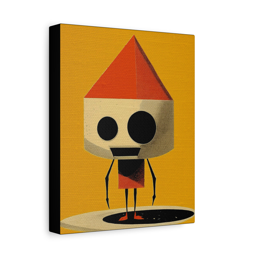 Midwest Modern Pop Art Robot Print - Matte Canvas, Stretched, 1.25" - wall decor, fun art, modern, simple, graphic, robot