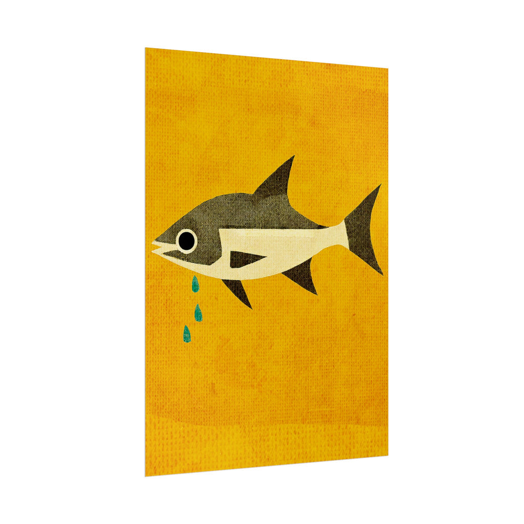 Don't Cry Mod Abstract Fish Art Print Rolled Poster | Wall Art, Midwest Mod, Fish, Fishing
