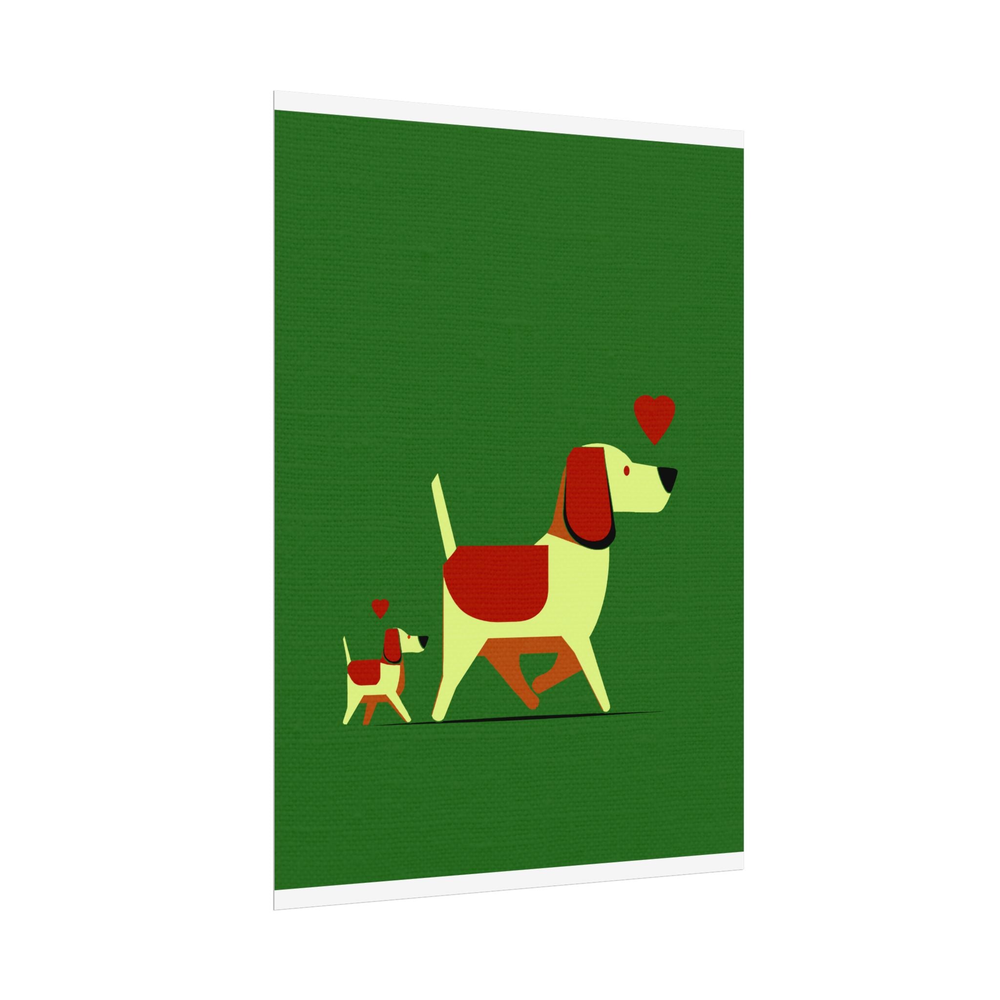 Animal Love Print Dog Mama Only Rolled Poster - Animals, Dog,  Puppy, Canine, Valentines Day, Nature, Love