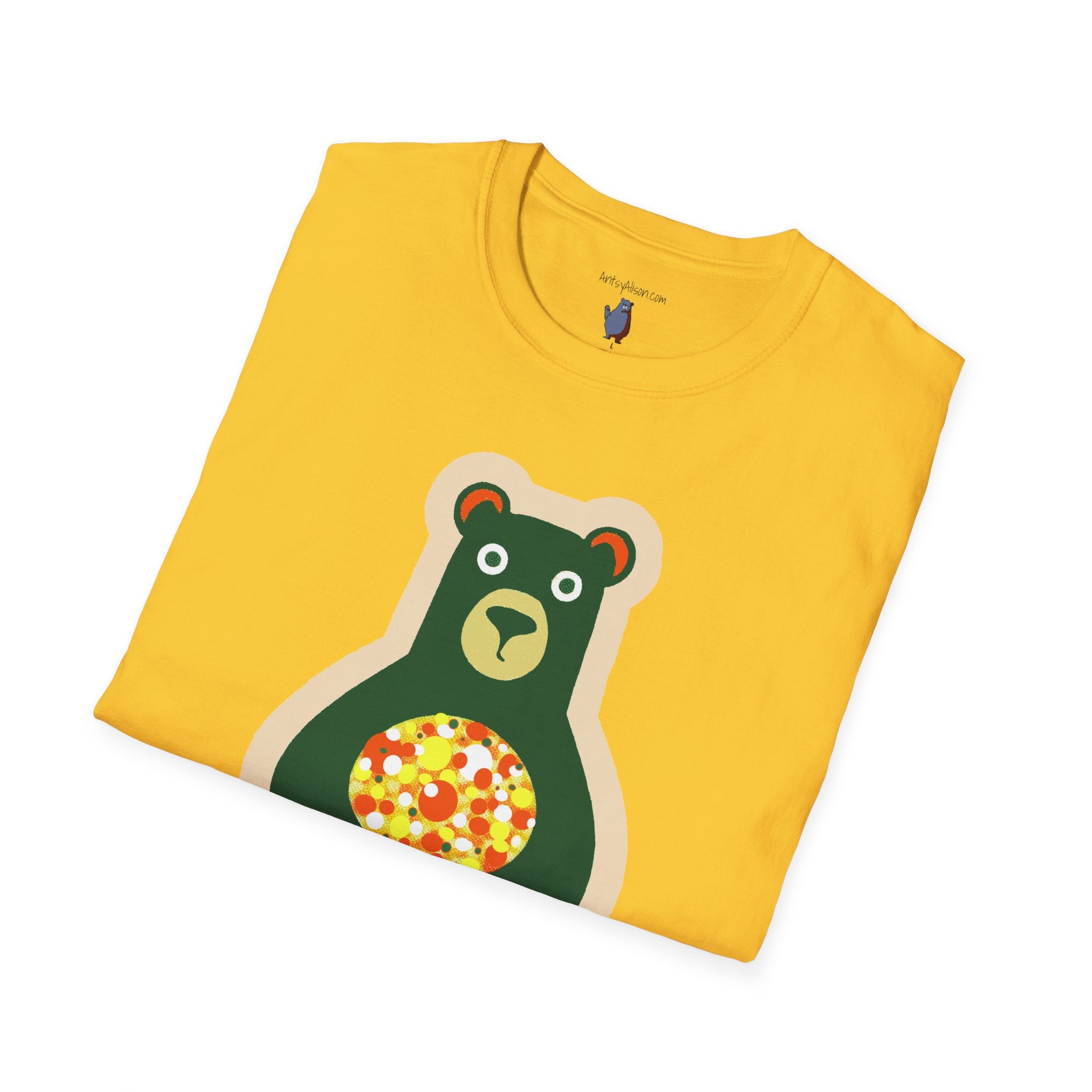Mod Gumball Bear Graphic Art Tee - 100% Cotton T-Shirt