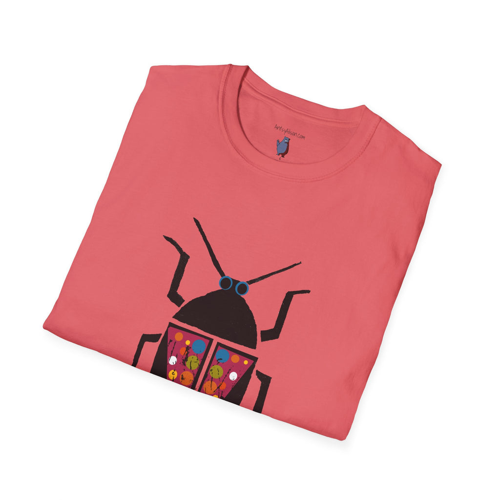 Midwest Modern Beetle Graphic Art Tee - 100% Cotton T-Shirt