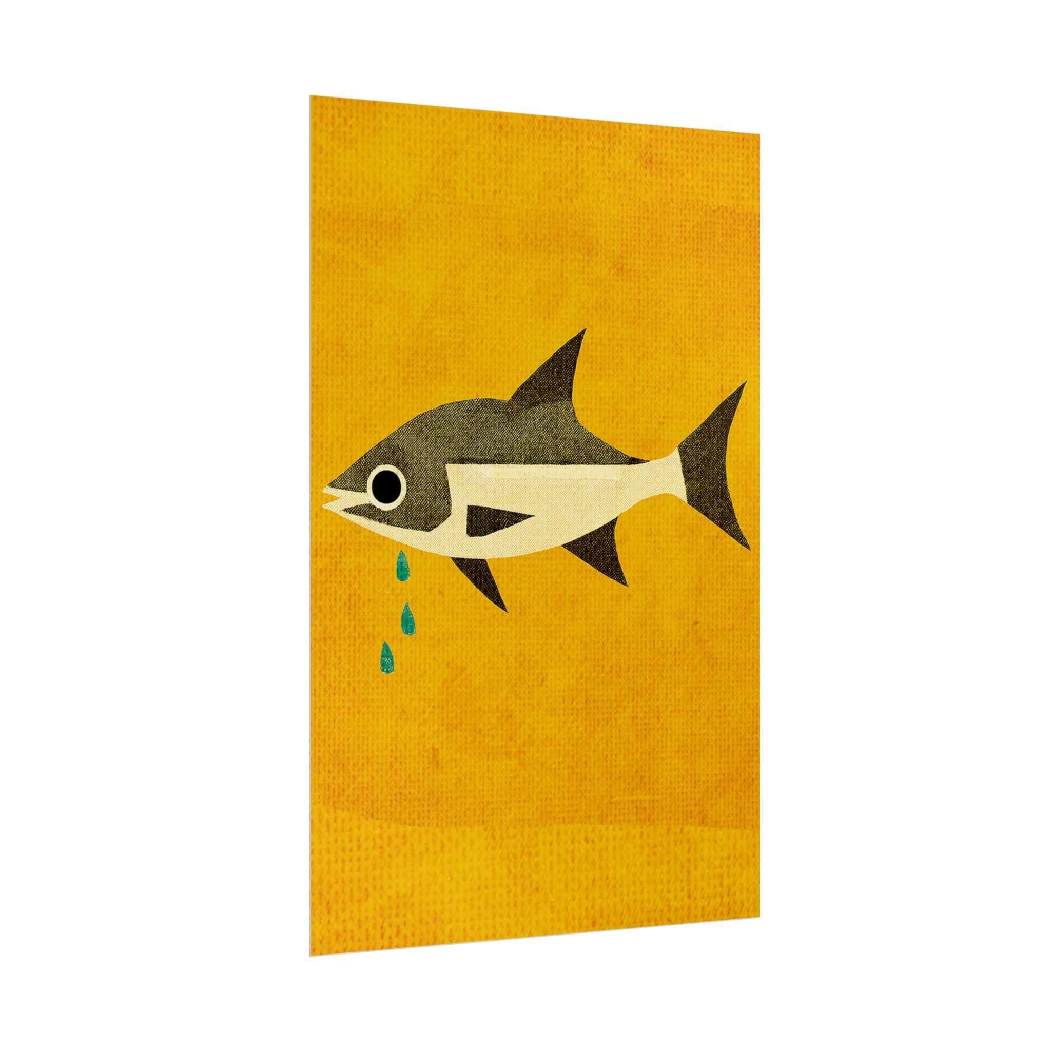 Don't Cry Mod Abstract Fish Art Print Rolled Poster | Wall Art, Midwest Mod, Fish, Fishing