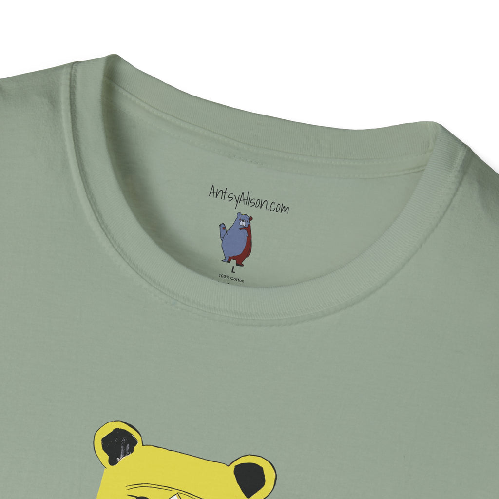 The Painted Black Bear Graphic Art Tee - 100% Cotton T-Shirt