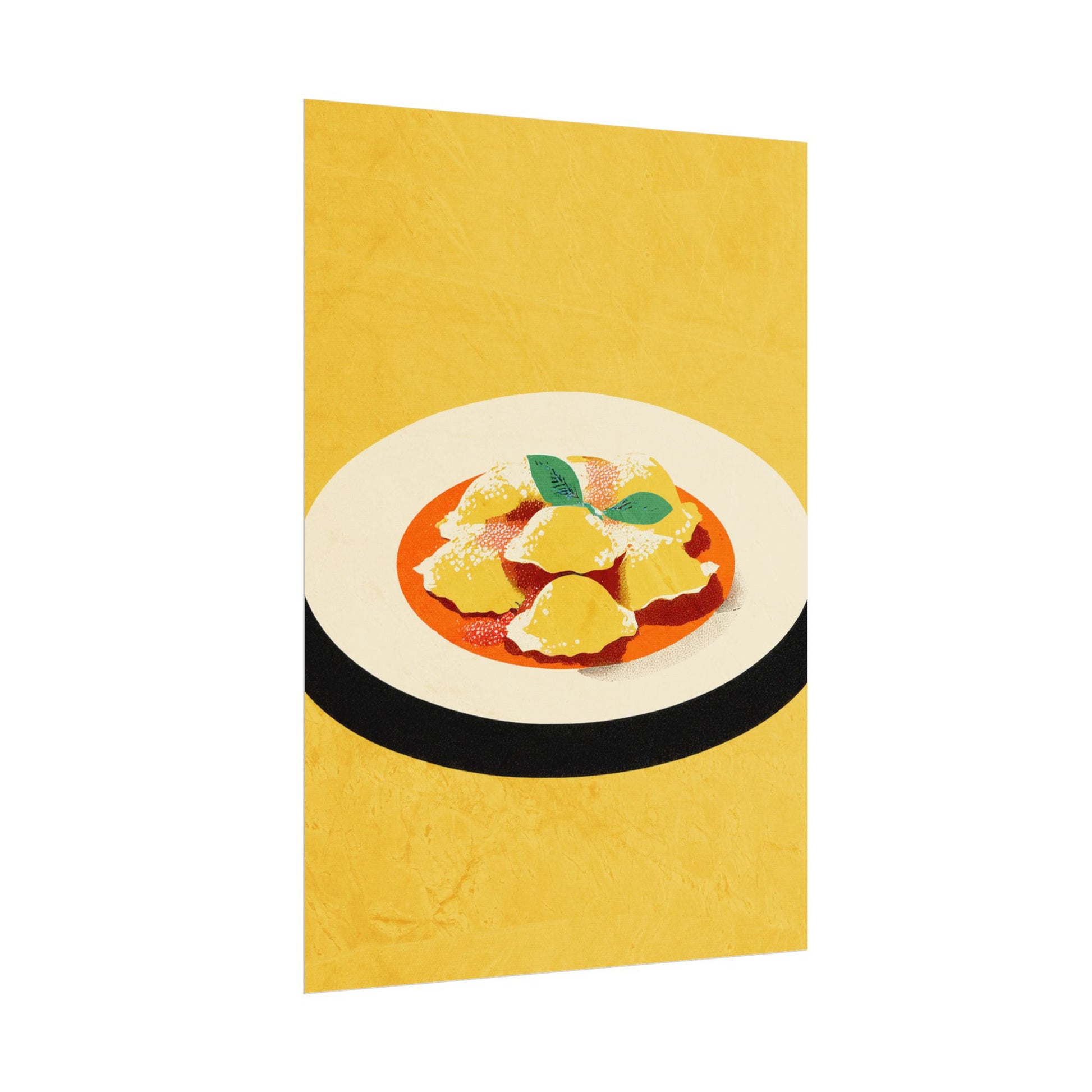 Comfort Food Pop Art Print-Ravioli Pasta Rolled Poster |