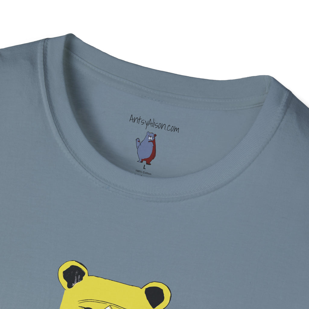 The Painted Black Bear Graphic Art Tee - 100% Cotton T-Shirt