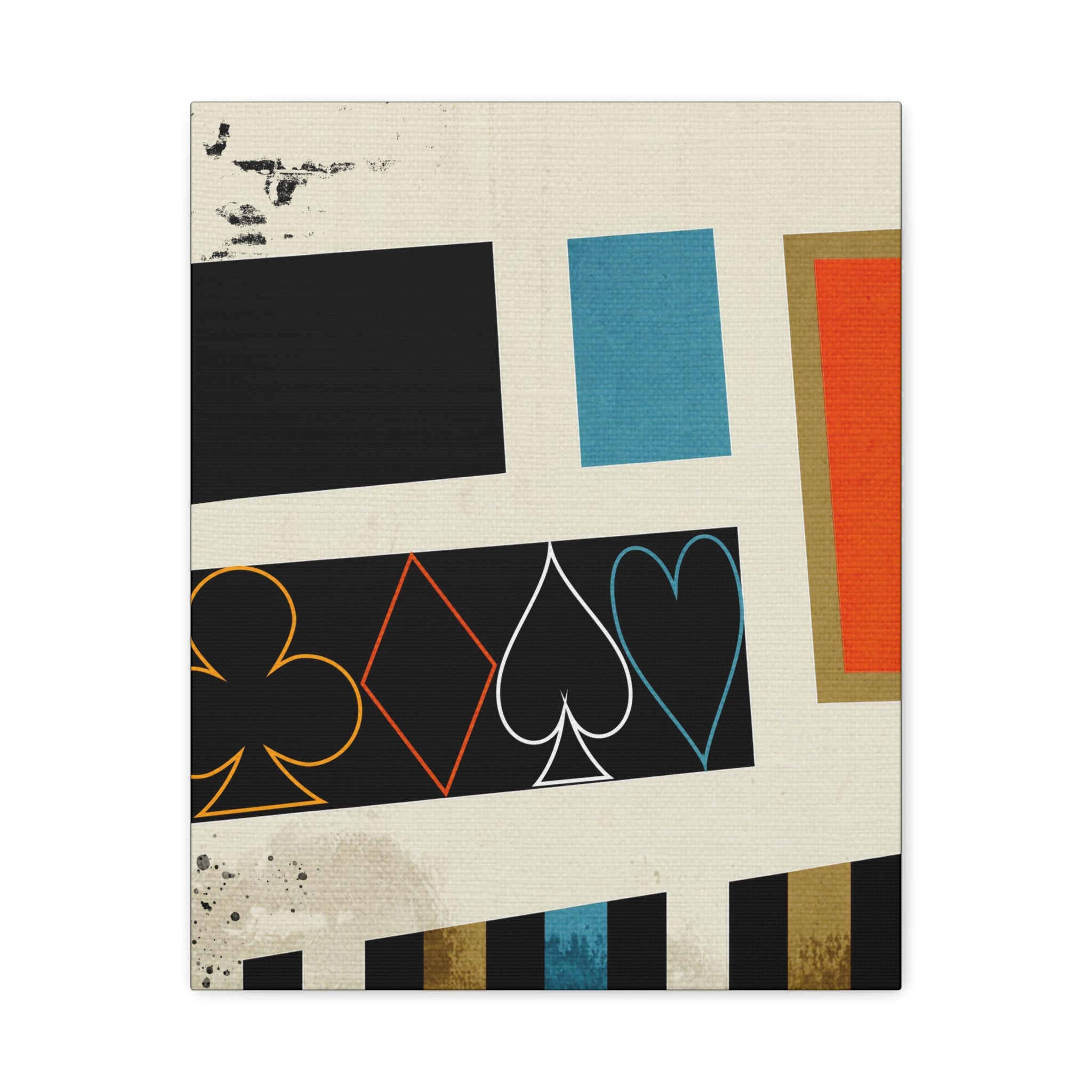 Midwest Modern Abstract Retro Game Sports Board #2 - Matte Canvas, Stretched, 1.25"