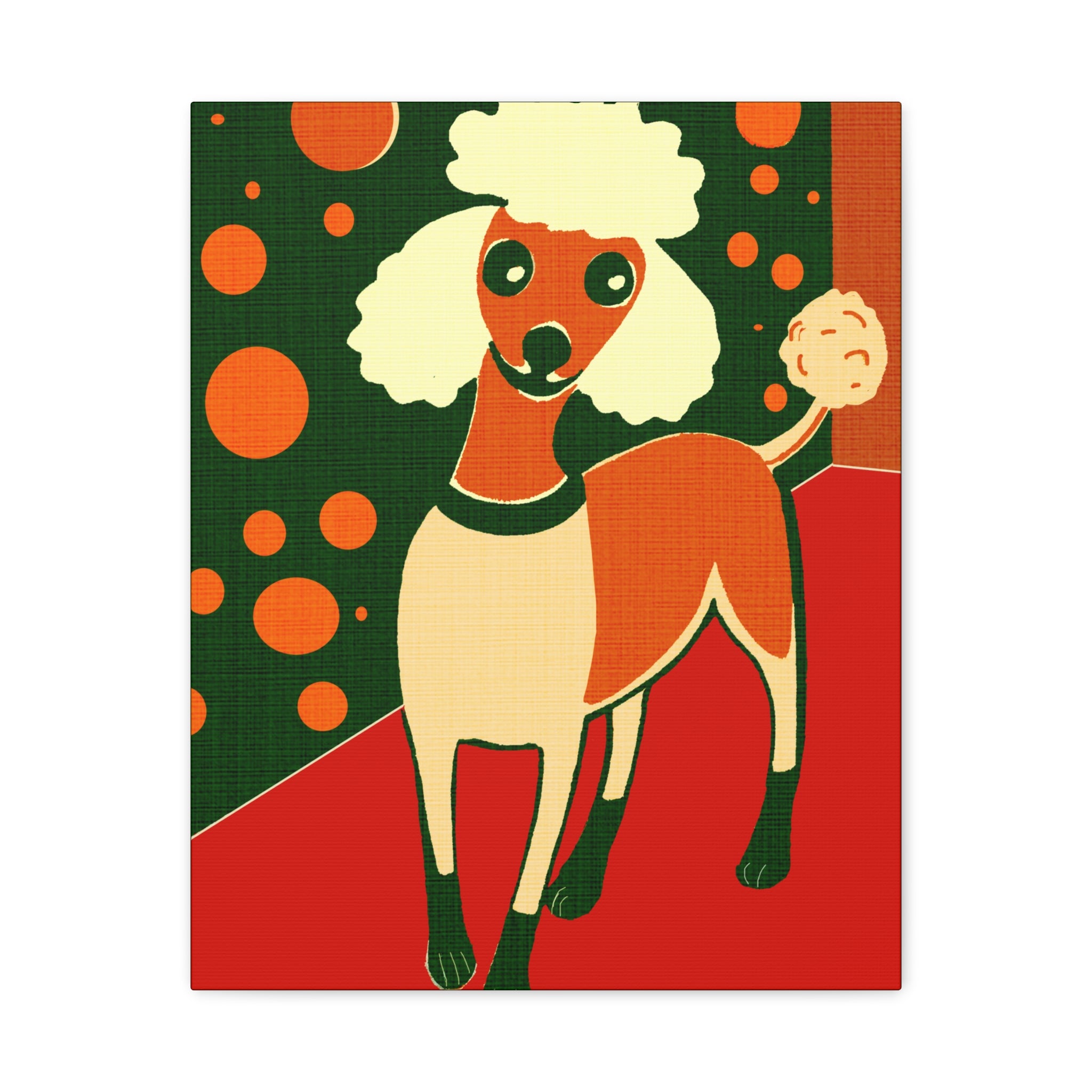 Midwest Modern Silly Poodle Print - Matte Canvas, Stretched, 1.25"