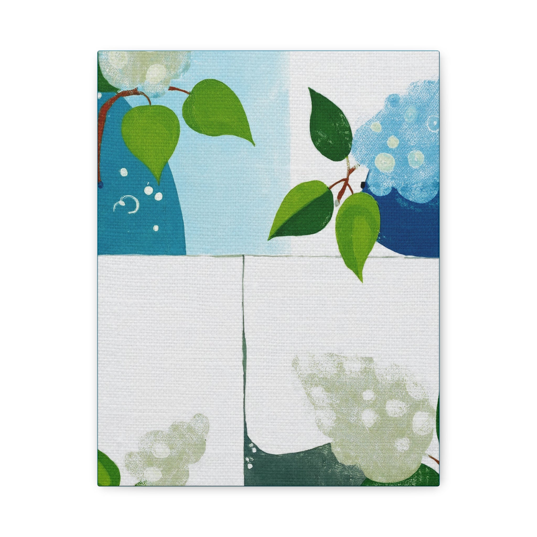 Midwest Modern Abstract Lilac Floral Print #1 - Matte Canvas, Stretched, 1.25"