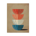 Midwest Modern Striped Stack of Bowls - Matte Canvas, Stretched, 1.25" -  home decor, wall art, bowls, kitchen, dining