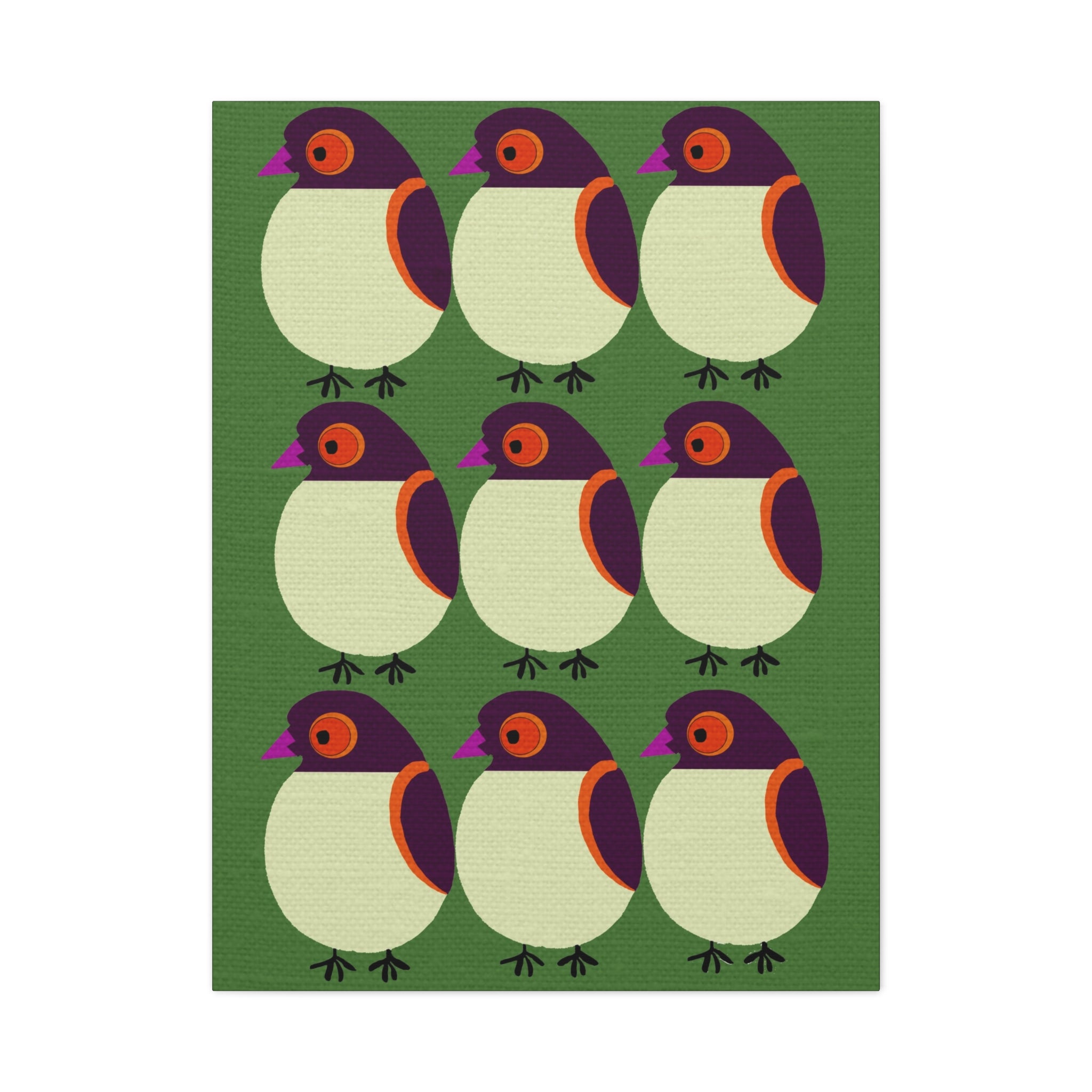 Midwest Modern Pack of Partridges Print - Matte Canvas, Stretched, 1.25" -  home decor, wall art, nature, bird, partridge