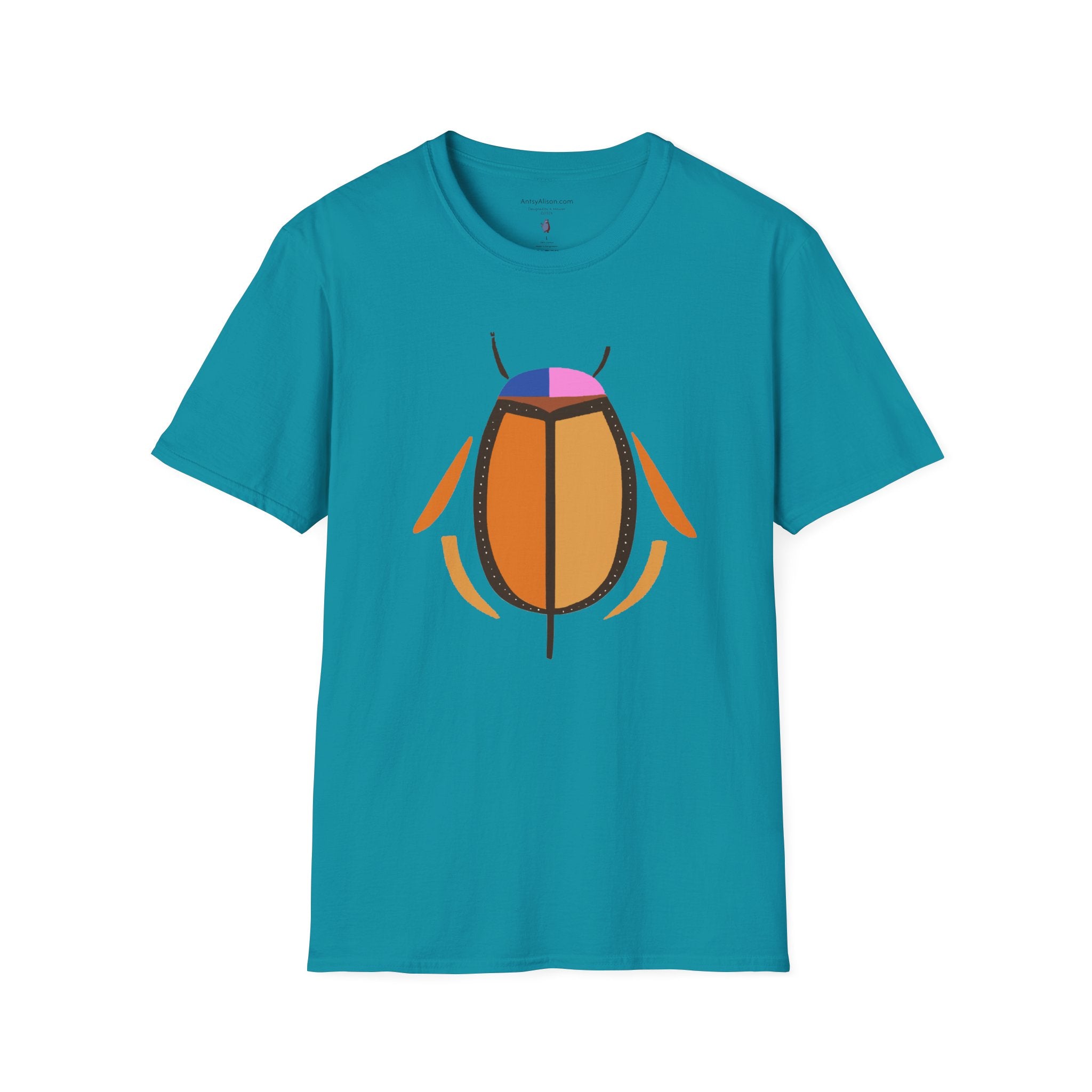 Midwest Modern Graphic Abstract Insect Beetle - Unisex Softstyle T-Shirt