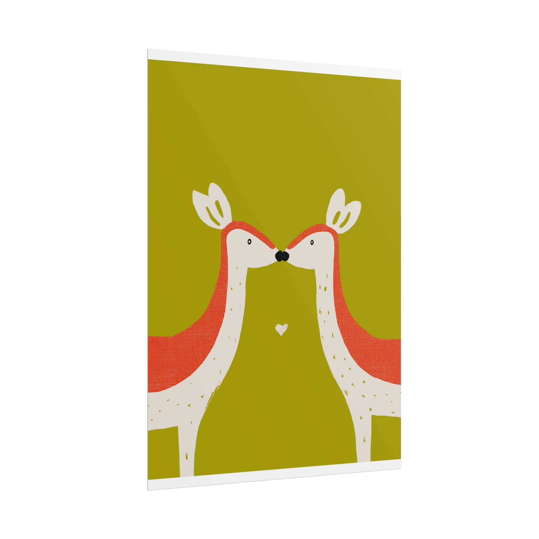 Animal Love Print Deer Only Rolled Poster - Animals, Deer, Doe, Valentines Day, Nature, Love