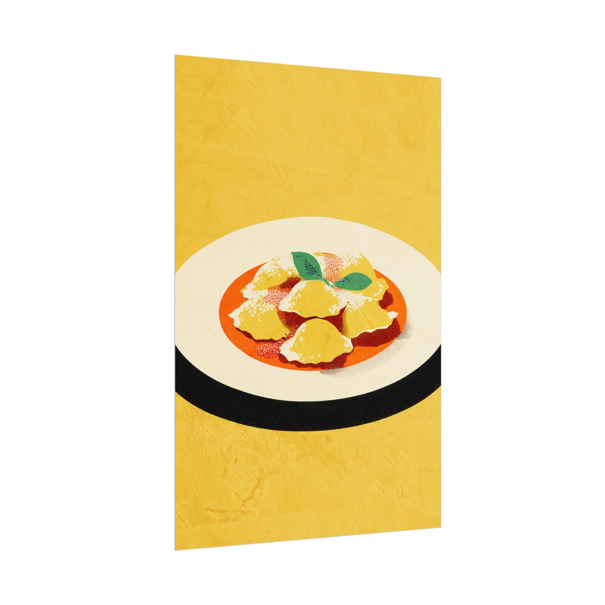 Comfort Food Pop Art Print-Ravioli Pasta Rolled Poster |