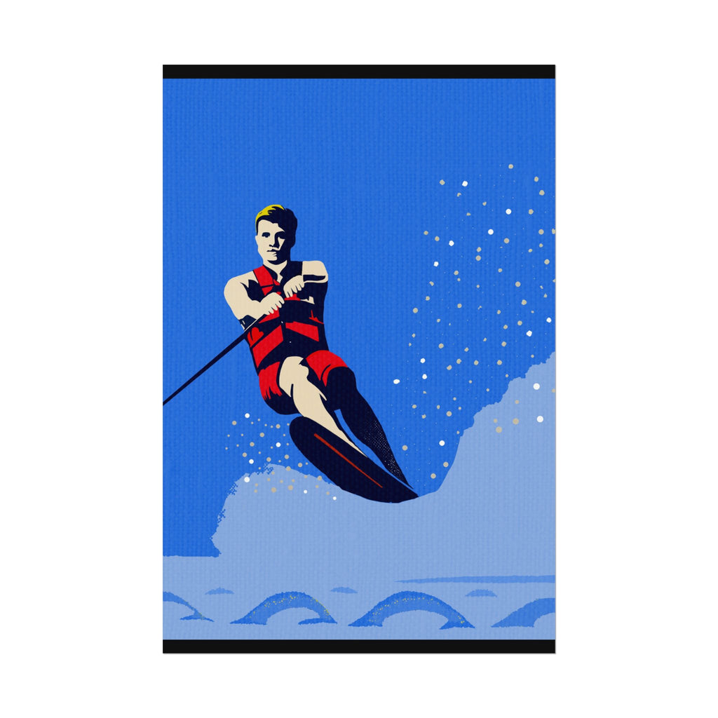 Outdoor Activity Water Skier Poster, Rolled Poster -  nature lovers, outdoor activities, summer, water ski