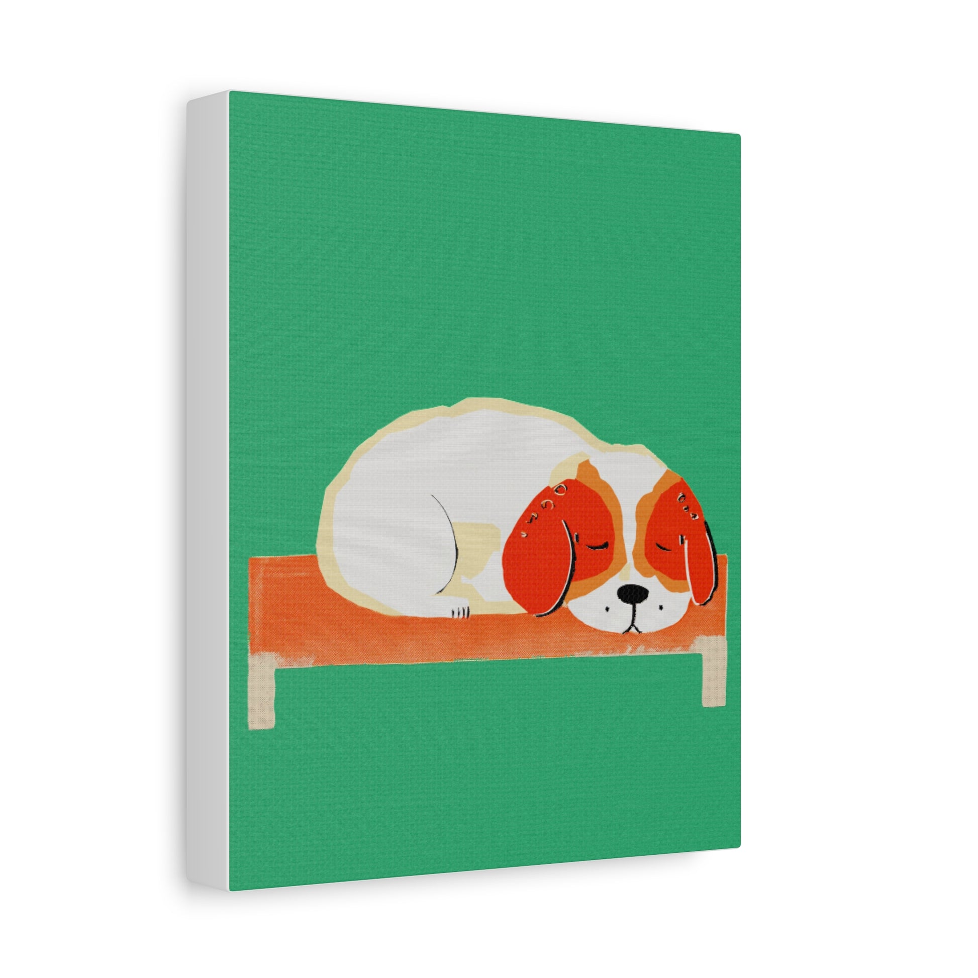 Midwest Mod Sleepy Pup No. 2 Nursery Kids Art Print - Matte Canvas, Stretched, 1.25"