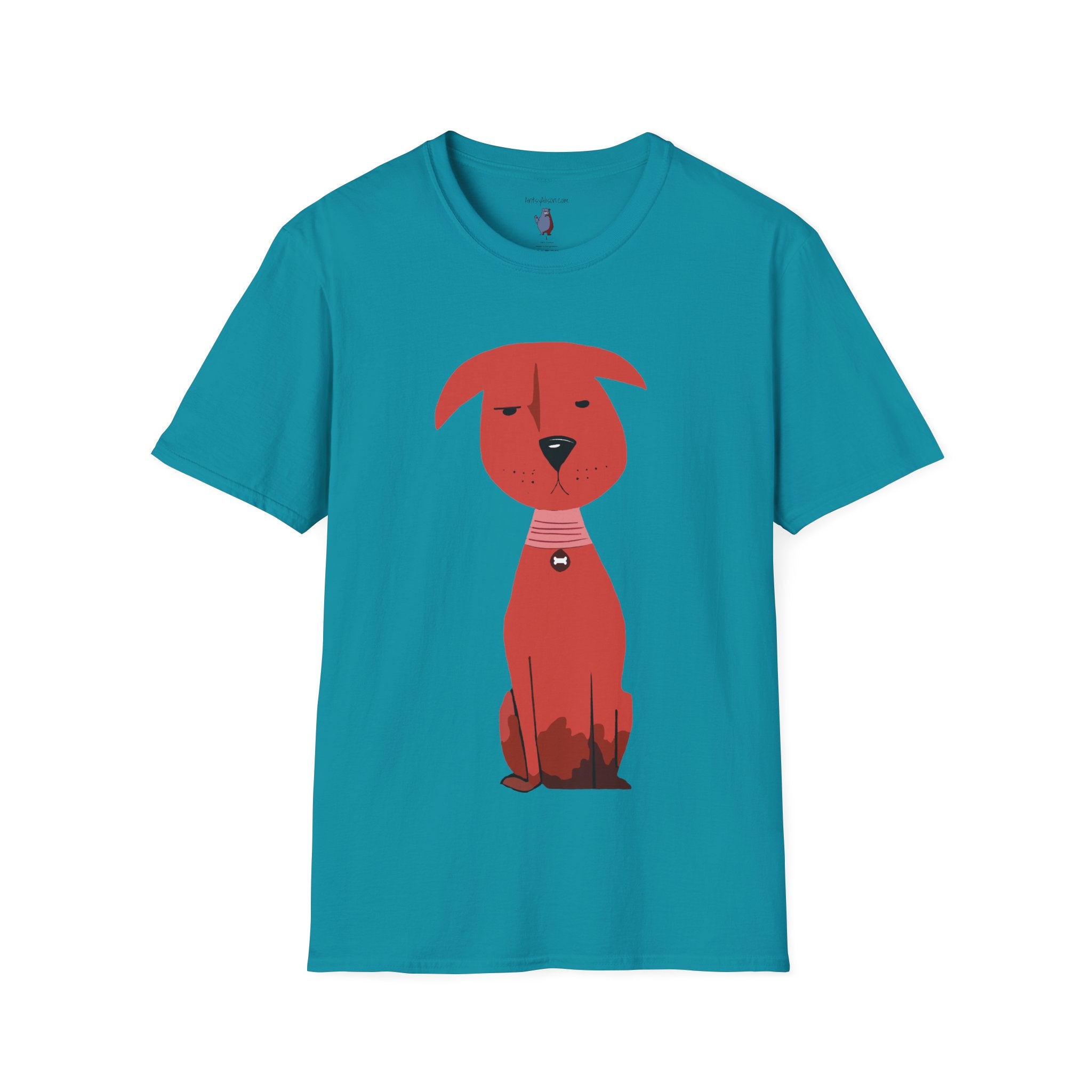 Scrappy Little Dog Graphic Art Tee - 100% Cotton T-Shirt