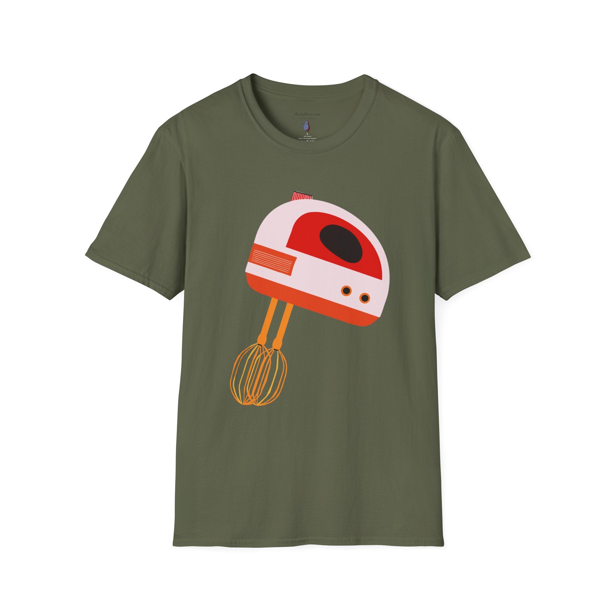 Retro Hand Mixer Blender - Unisex Softstyle Graphic T-Shirt