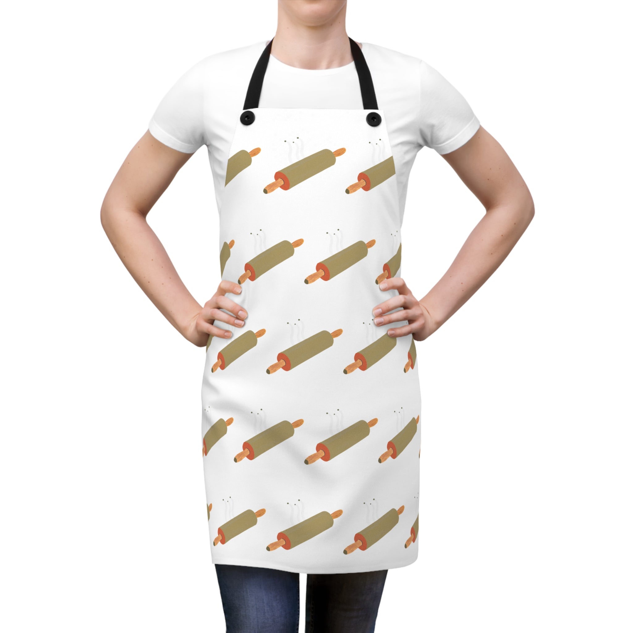 Modern Rolling Pin Patterned Apron (AOP)