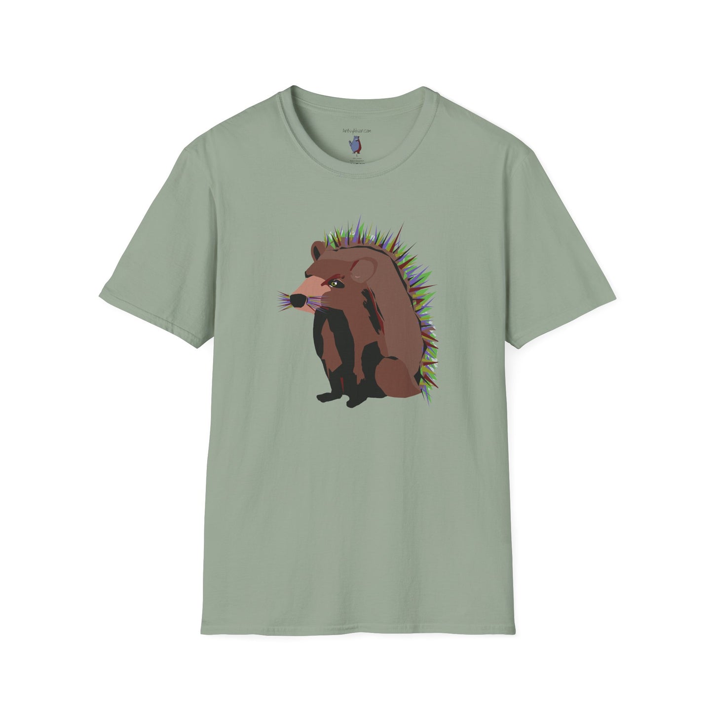 Stick With Me Graphic Art Porcupine Tee - 100% Cotton T-Shirt