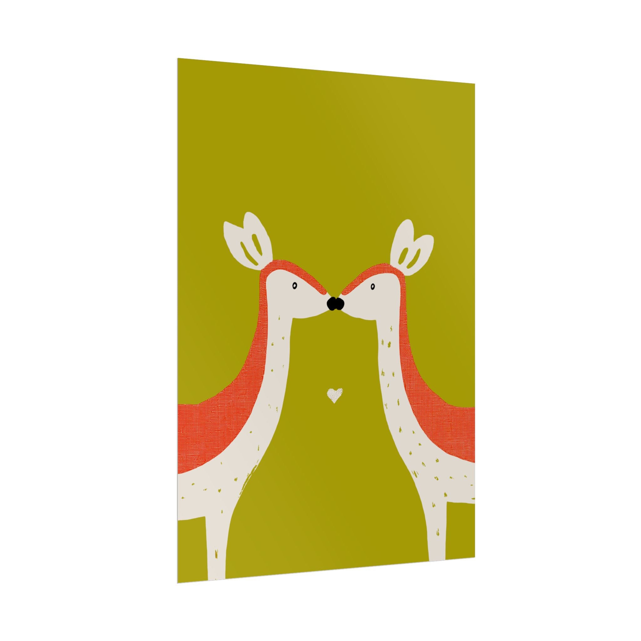 Animal Love Print Deer Only Rolled Poster - Animals, Deer, Doe, Valentines Day, Nature, Love
