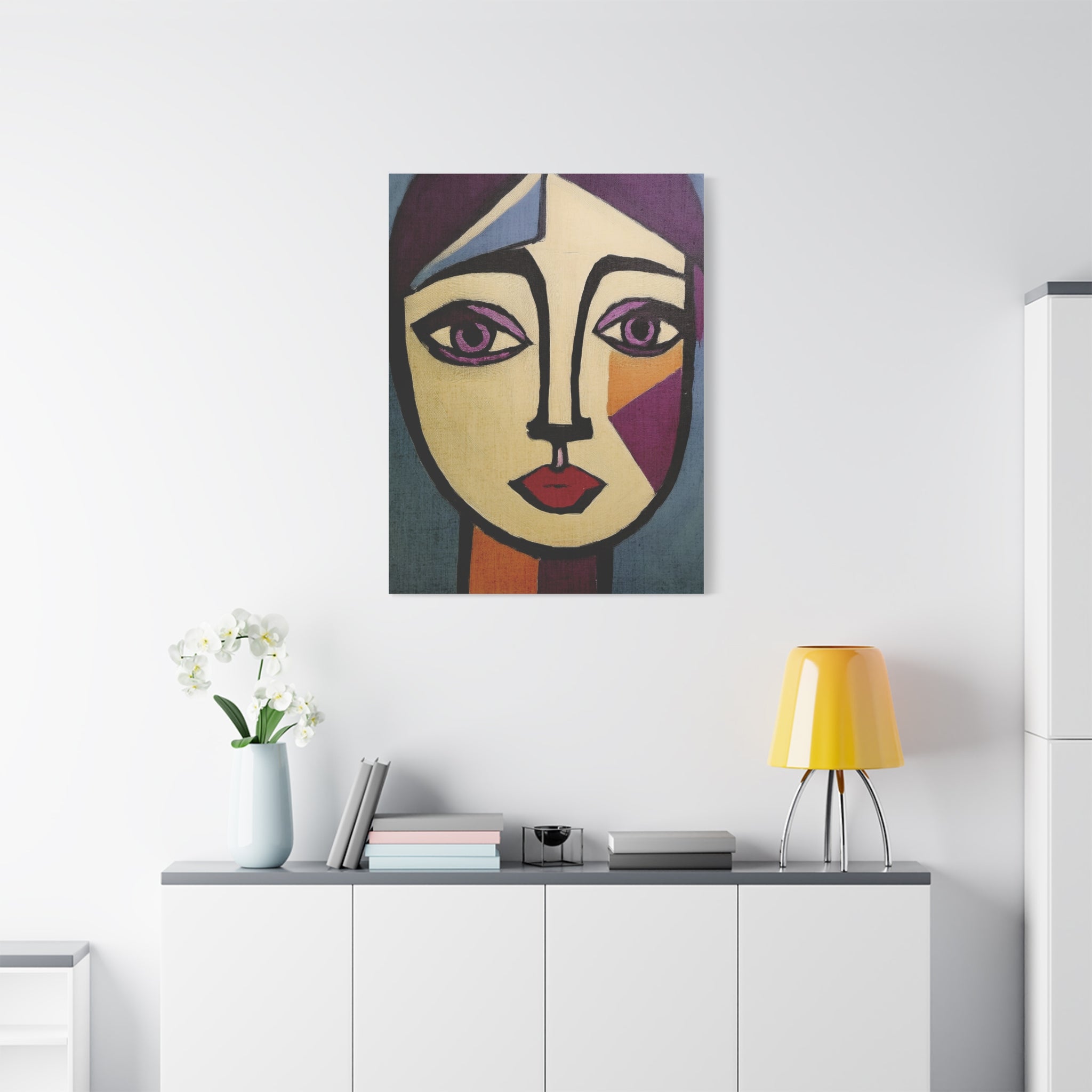 Abstract Moody Woman Portrait Art Print - Matte Canvas, Stretched, 1.25"
