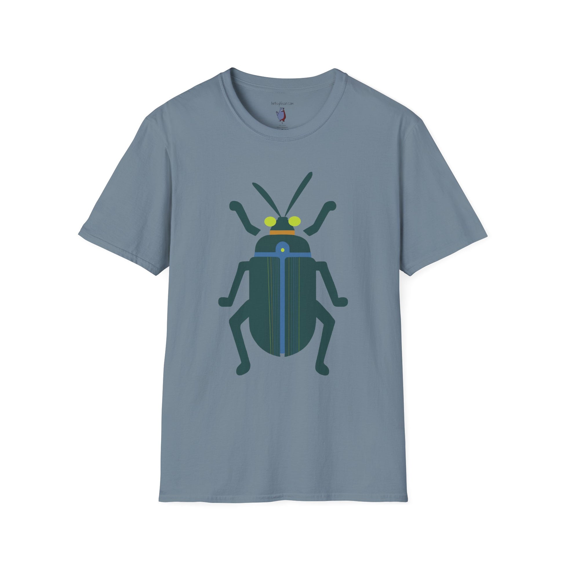 Midwest Modern Beetle Number Four Graphic Art Tee - 100% Cotton T-Shirt