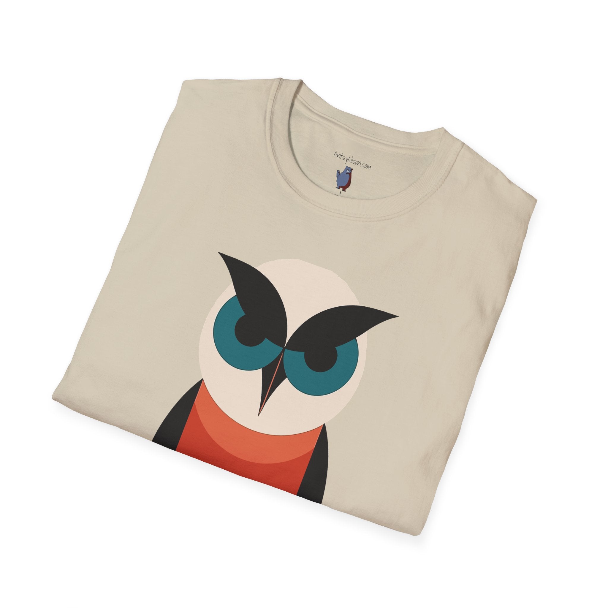 Schoolhouse Owl Graphic Art - 100% Cotton T-Shirt
