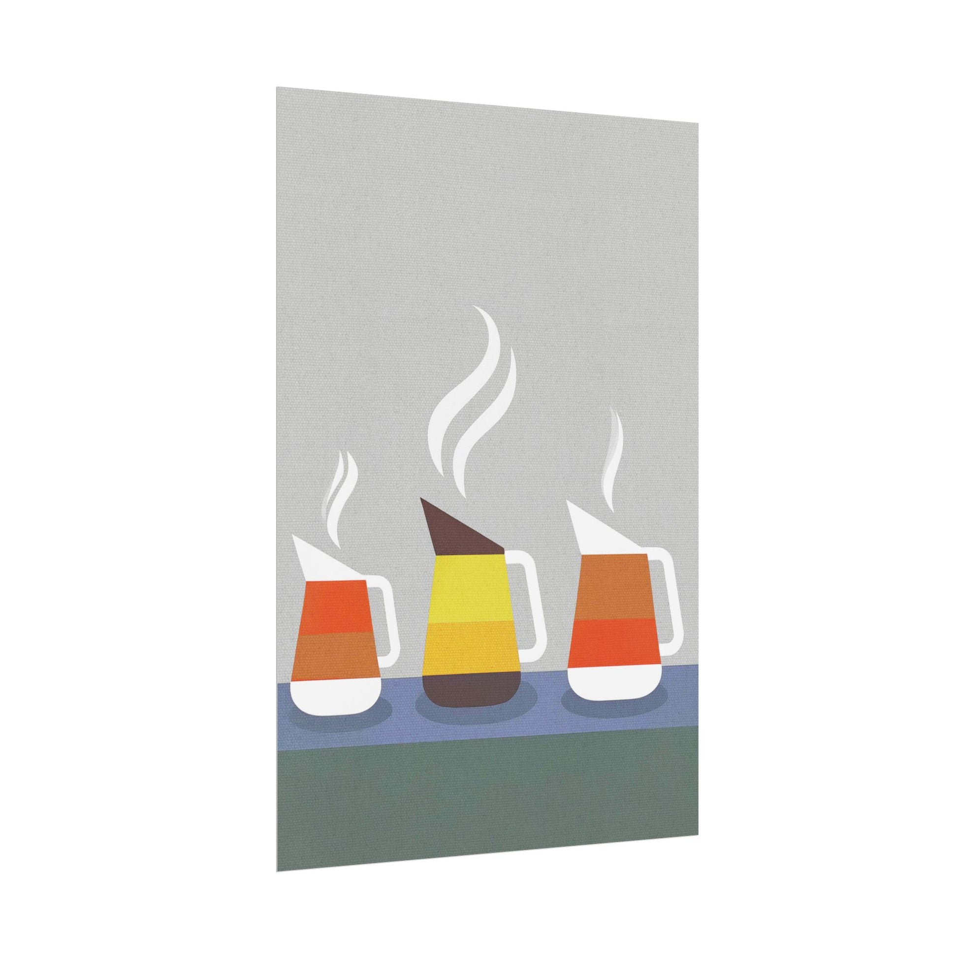 Danish Modern Inspired Coffee Pot Art Print Rolled Poster | Wall Art, Midwest Mod, Danish Modern, Coffee, Coffee Pot