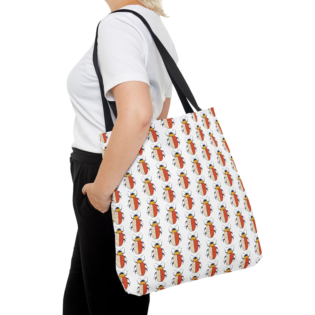 Midwest Mod Colorful Beetle Tote Bag, Eco-Friendly Shopping Bag, Beach Tote, Gift for Nature Lovers, Summer Accessory, Lightweight Carryall