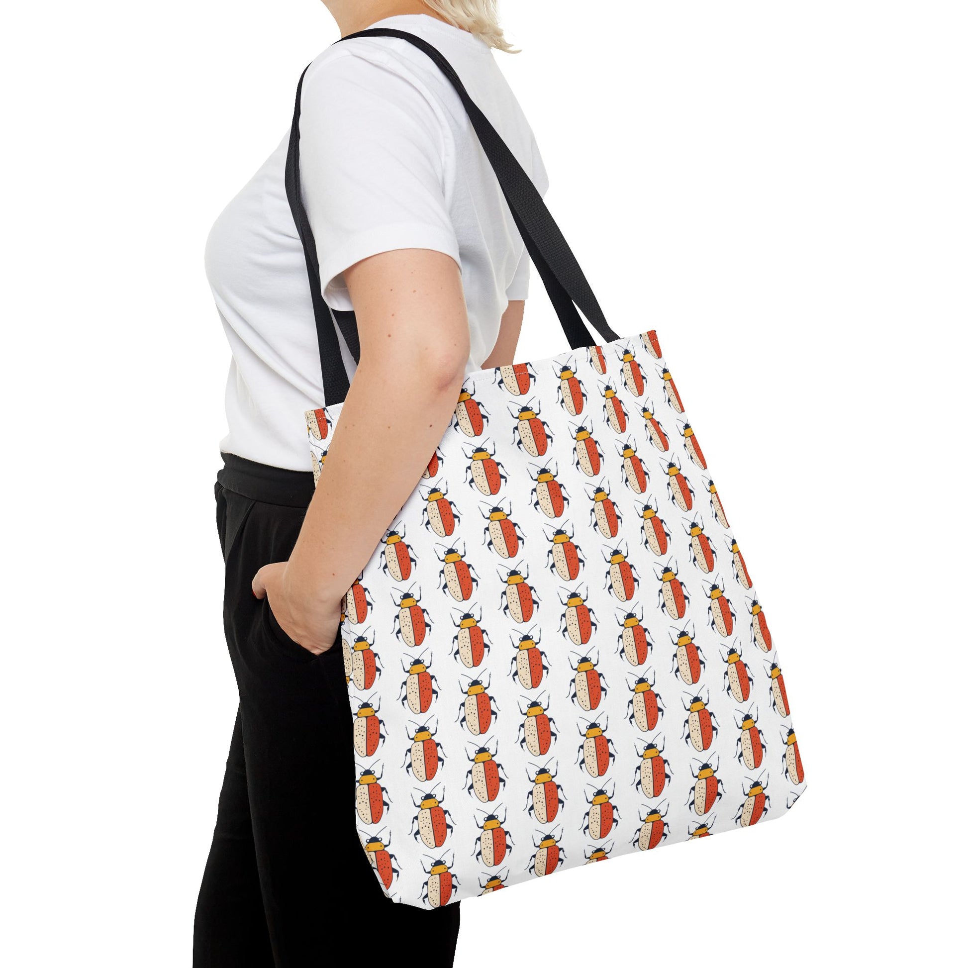 Midwest Mod Colorful Beetle Tote Bag, Eco-Friendly Shopping Bag, Beach Tote, Gift for Nature Lovers, Summer Accessory, Lightweight Carryall