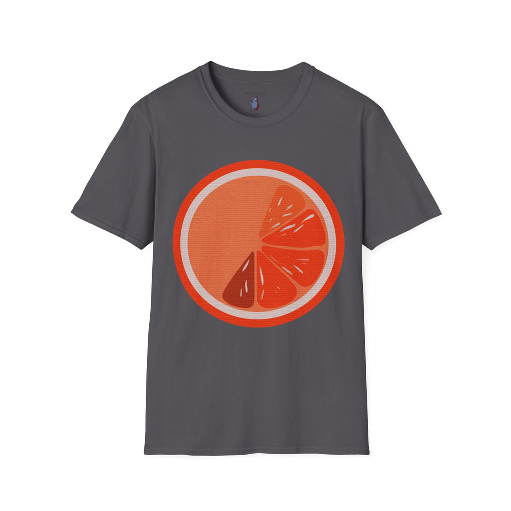 Midwest Modern Pop Icon Orange Slice - 100% Cotton Graphic Tee - orange, fruit
